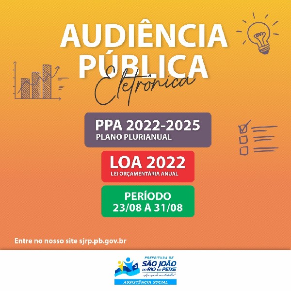 AUDIÊNCIA PÚBLICA ONLINE - LOA 2022/PPA 2022-2025